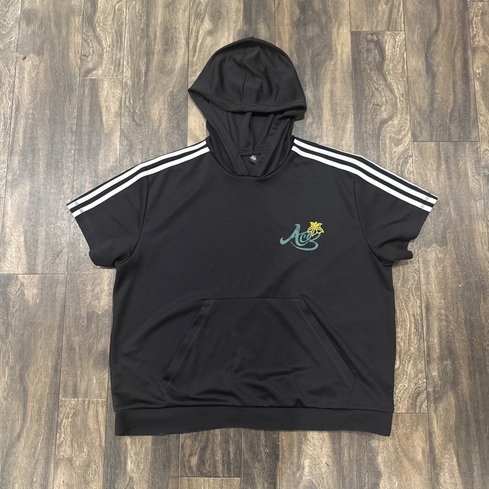 Adidas Candace Parker "Ace" WNBA Short-sleeve Hoodie Women's Size XL Black